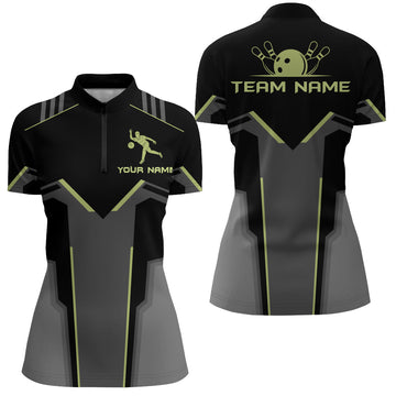 Women's Custom Team Bowling Quarter-Zip Shirt N28