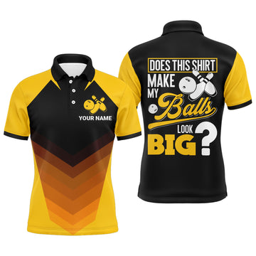 Men's Custom Bowling Polo Shirt - Short Sleeve, Gift for Bowlers N140