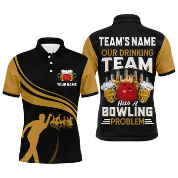 Personalised Vintage Bowling Shirt for Beer Lovers N121