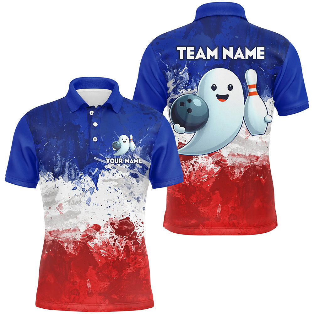 Halloween Ghost Bowling Polo Shirt for Men Q404