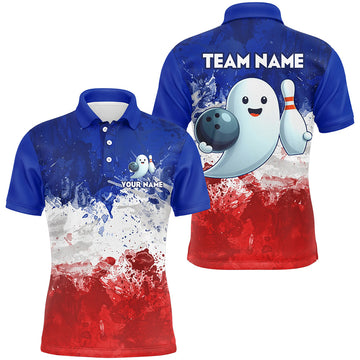 Halloween Ghost Bowling Polo Shirt for Men Q404