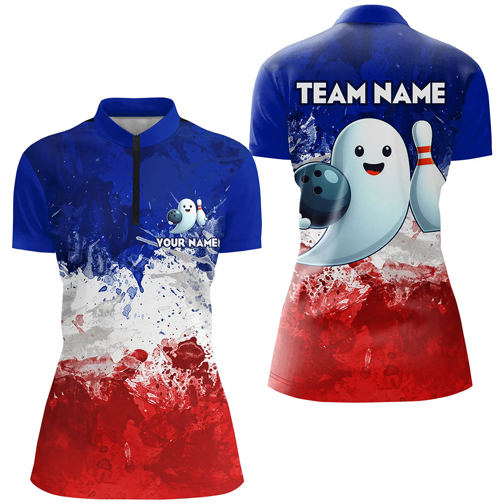 Halloween Ghost Bowling Jersey for Women Q404