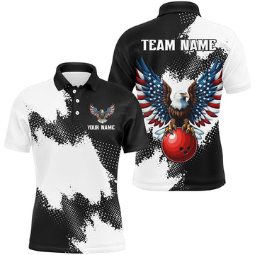 Men's Eagle Bowling Team Polo Shirt Q296