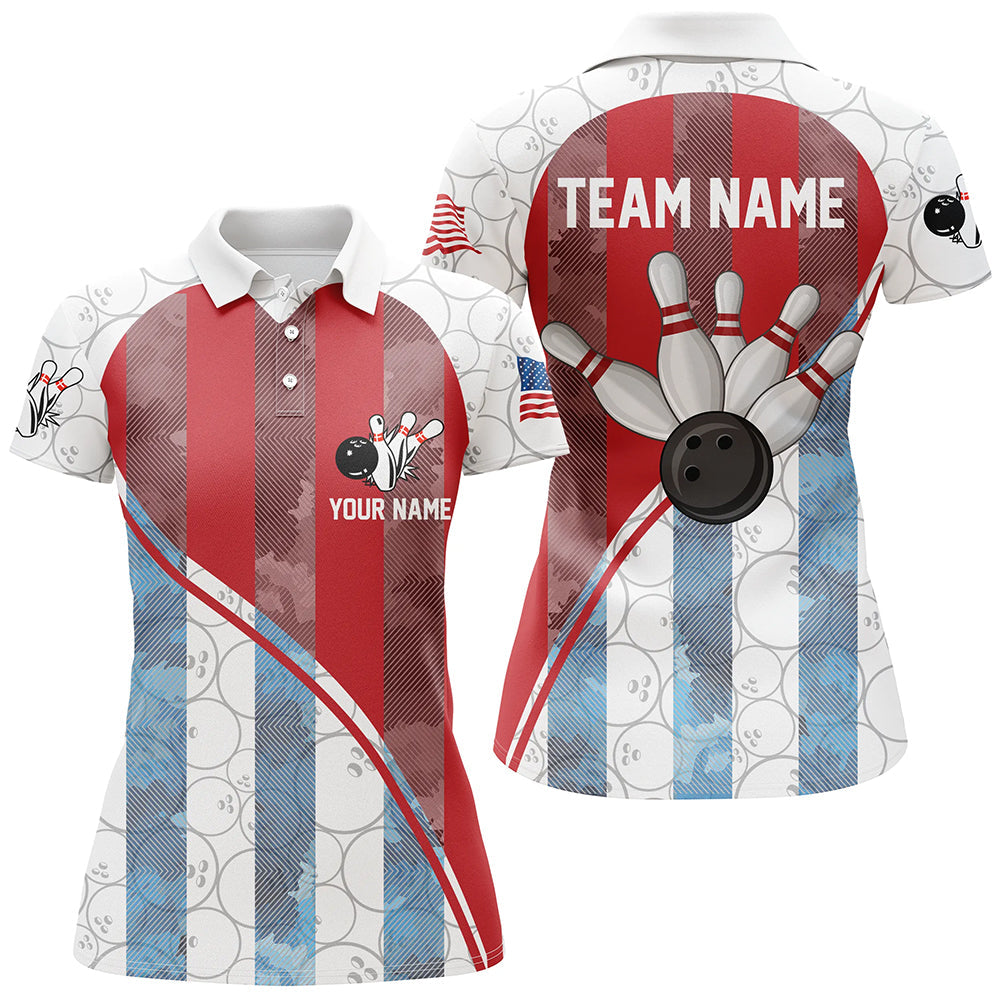 Women's Bowling Tournament Polo Shirt Q273
