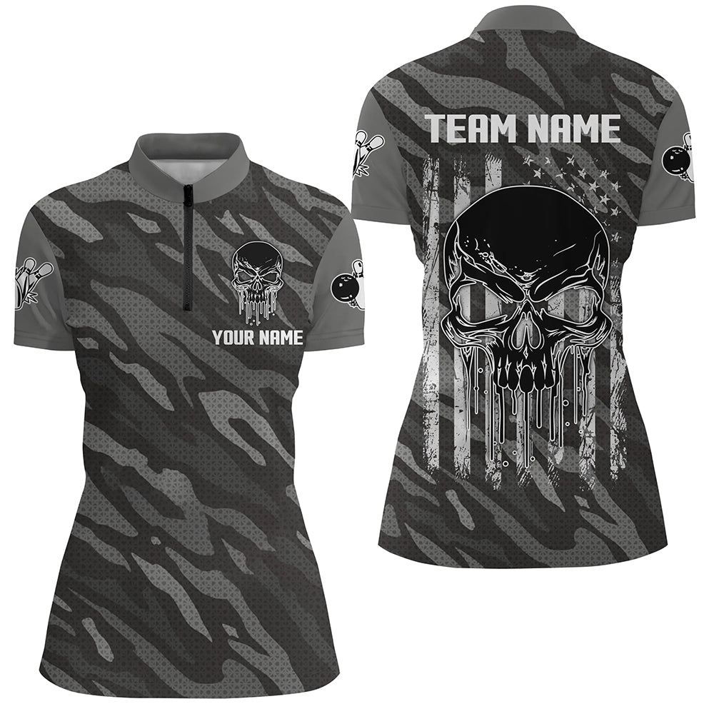 Women's Personalised 1/4 Zip Bowling Jersey Q282