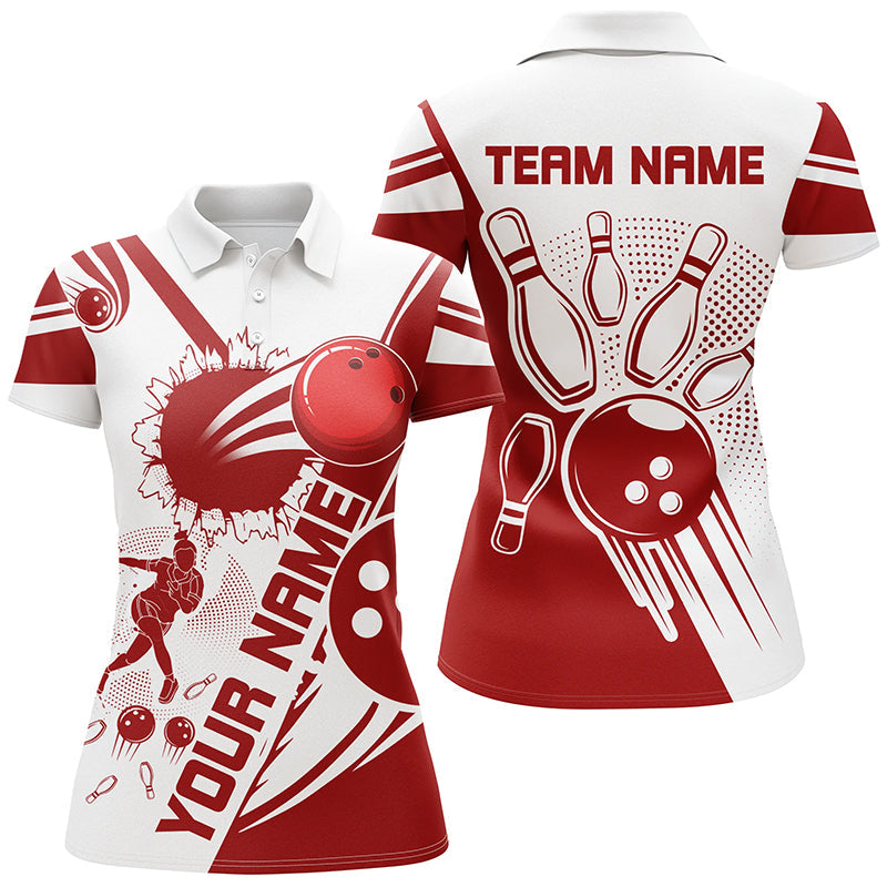 Women's Personalised Bowling Team Polo Shirt Q408