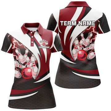 Women's Camo Polo Bowling Shirt - Thunder Team Q429