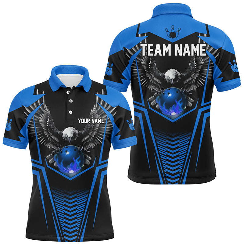 Men's Custom Eagle Bowling Polo Shirt Q434