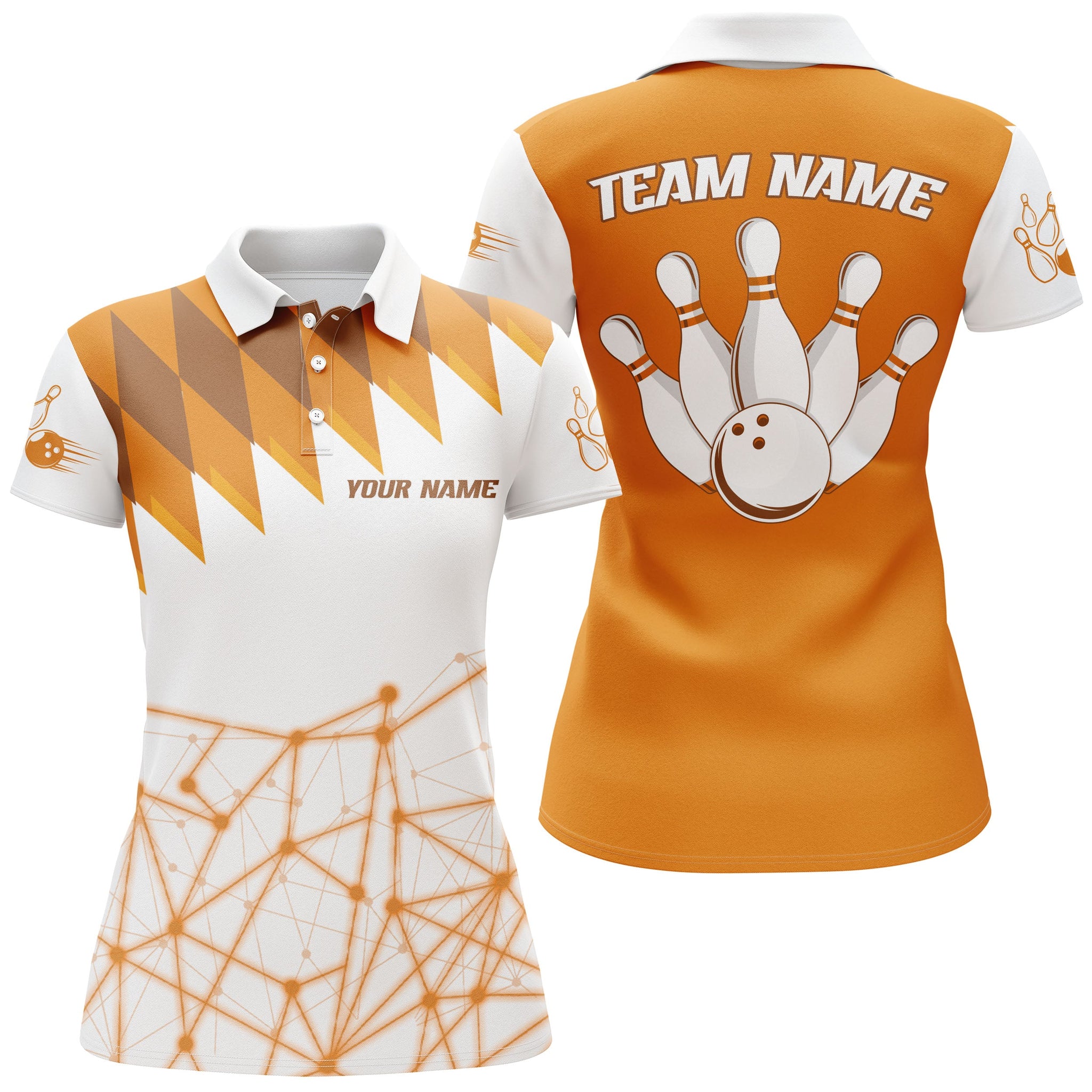 Personalised Women's Bowling Team Polo Shirt Q279
