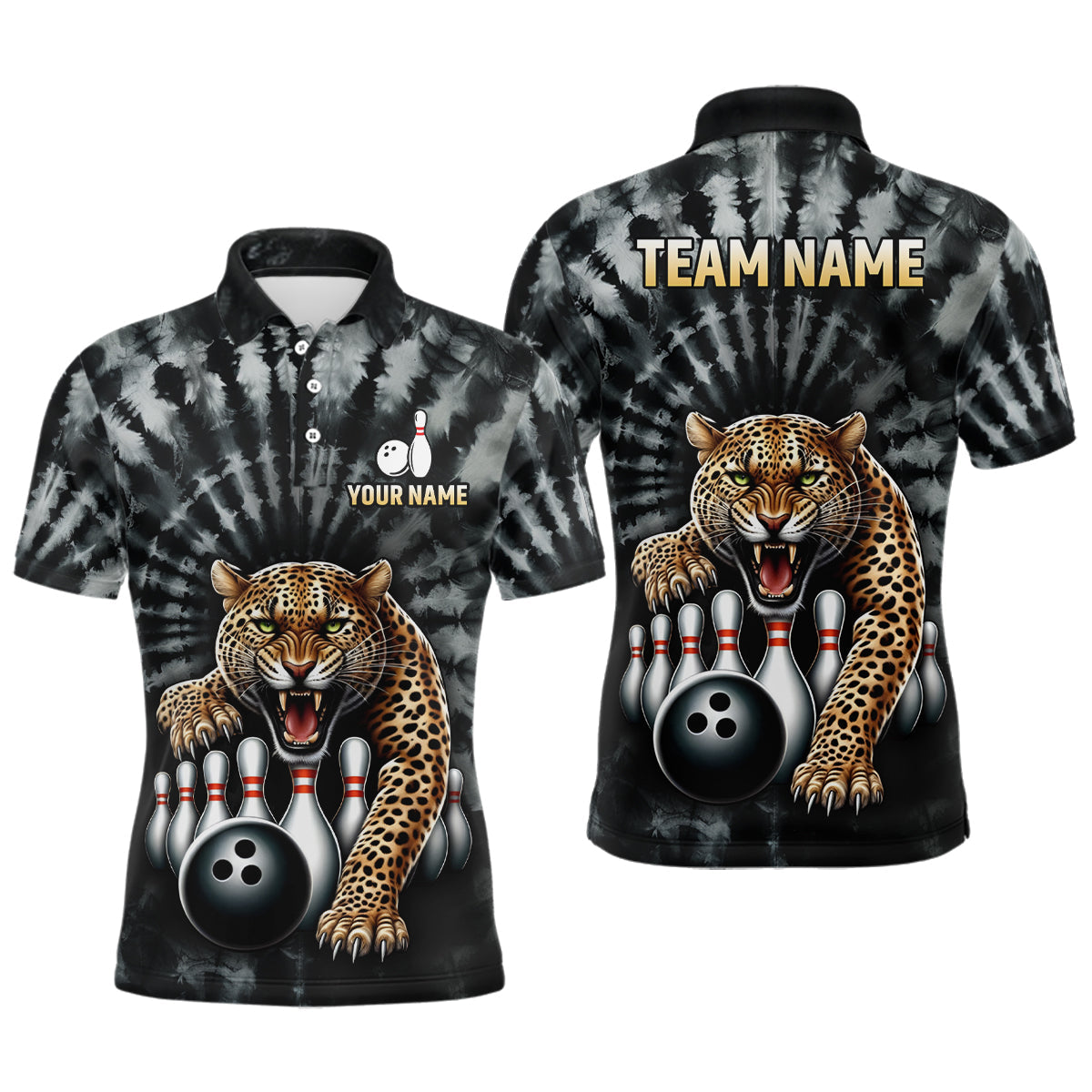 Men's Personalised Bowling Polo Shirt Q401