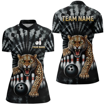 Women's Personalised Bowling Quarter Zip Shirt Q401
