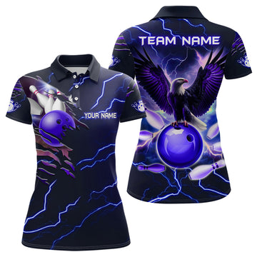 Personalised Women's Eagle Bowling Polo Shirt Q437