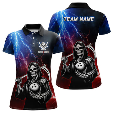 Thunder Grim Reaper Women's Bowling Polo Shirt Q405