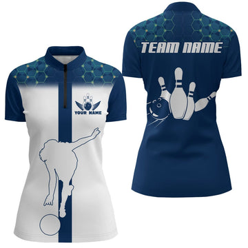 Women's Bowling Quarter-Zip Team Jersey Q9