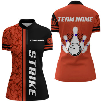 Women's Custom Bowling Quarter-Zip Jersey Q100