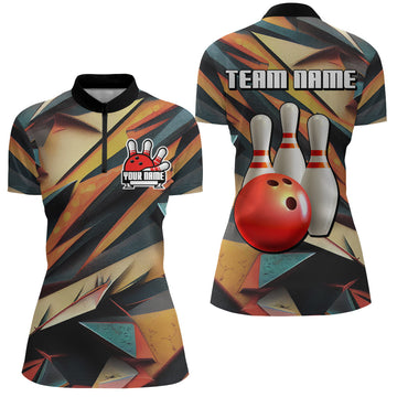 Custom Women's Bowling Quarter-Zip Shirt Q63