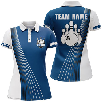 Custom 3D Bowling Polo Shirt for Women Q116