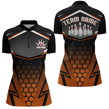Women's Custom Bowling Quarter-Zip Jersey Q71