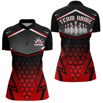 Personalised Women's Bowling 1/4 Zip Jersey Q265
