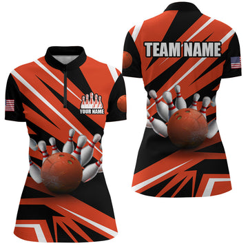Women's Custom Bowling Quarter-Zip Jersey Q39