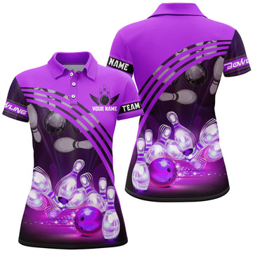 Women's Custom Bowling Polo Shirt Q45