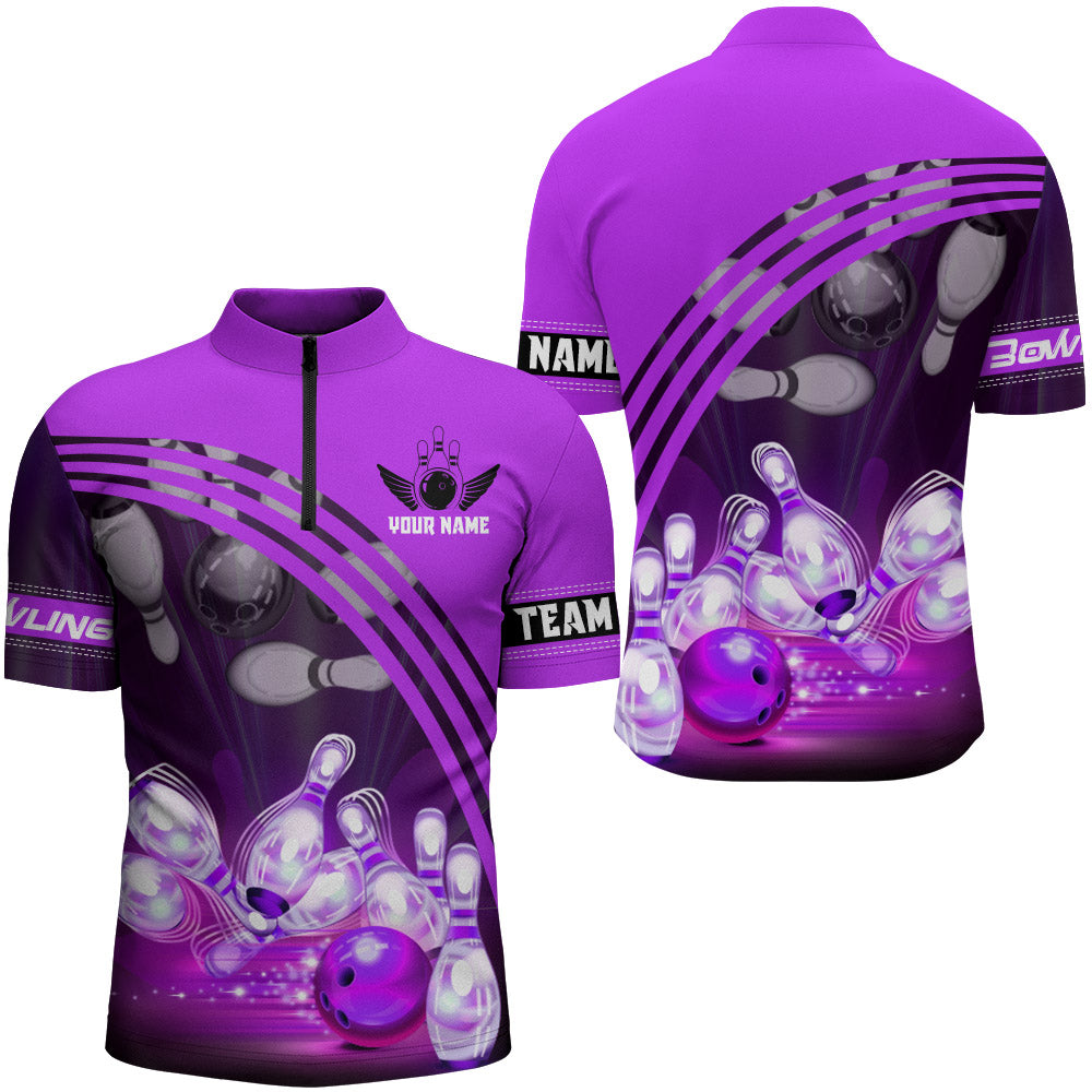 Men's Custom Bowling Quarter-Zip Jersey Q45