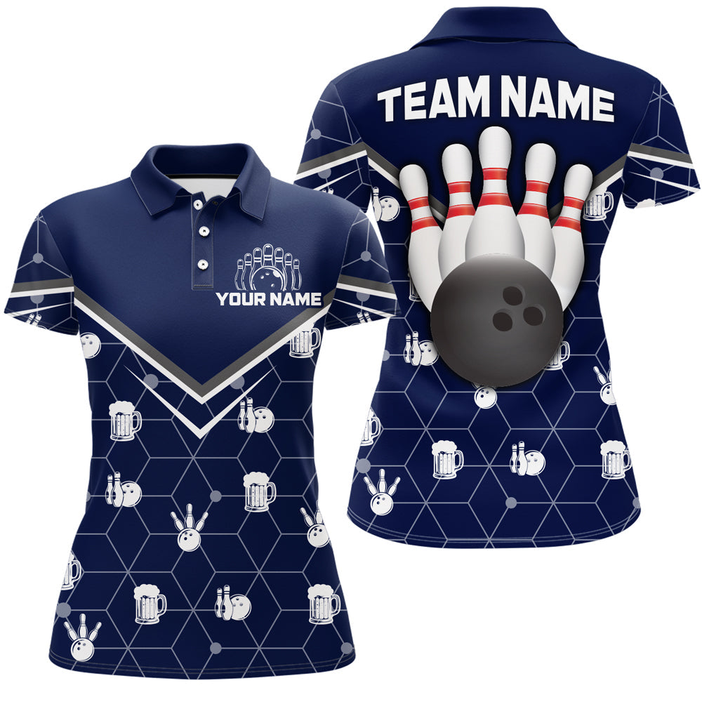 Women's Custom Camo Bowling Polo Shirt Q253