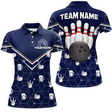 Women's Custom Camo Bowling Polo Shirt Q253