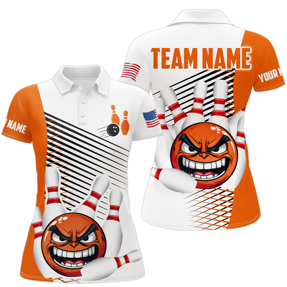 Funny Bowling Polo Shirt for Women Q254