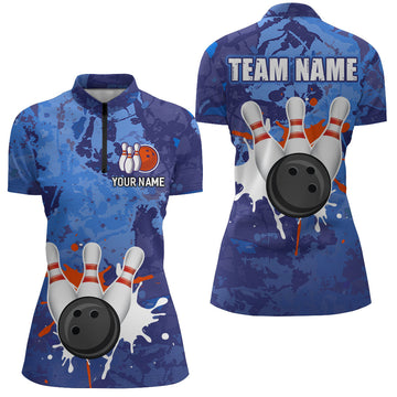 Custom Women's Bowling Quarter-Zip Shirt Q204