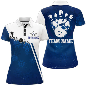Women's Christmas Bowling Team Polo Shirt Q150