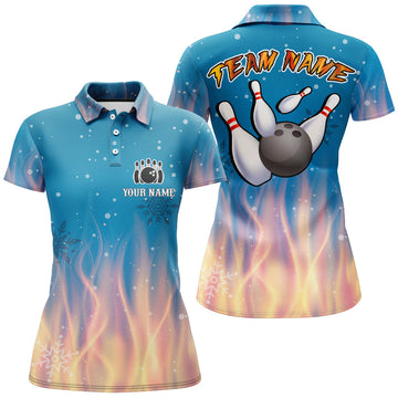 Custom Women's Christmas Bowling Polo Shirt Q150