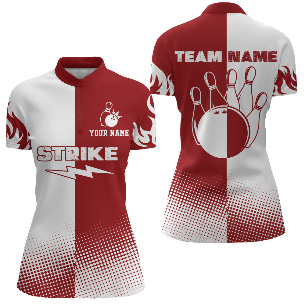 Women's Custom Bowling Quarter-Zip Jersey Q103