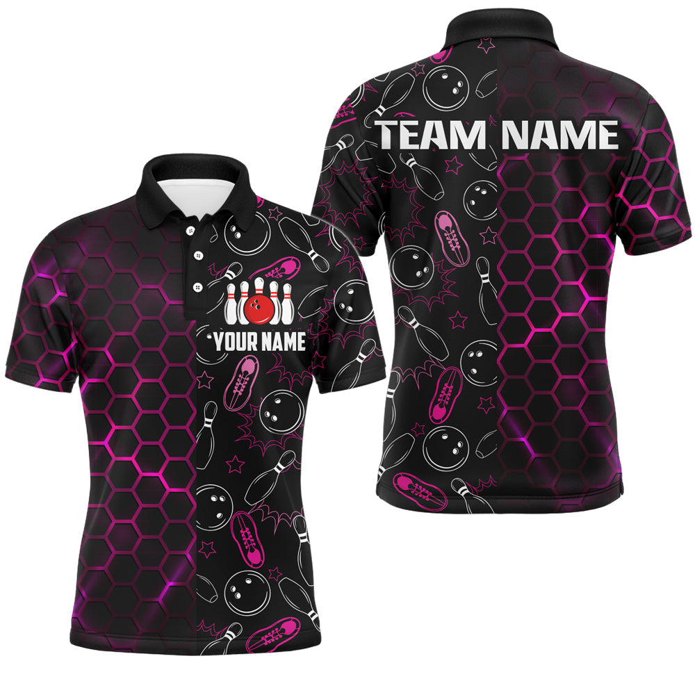 Personalised Camo Bowling Jersey Polo Shirt for Men Q294
