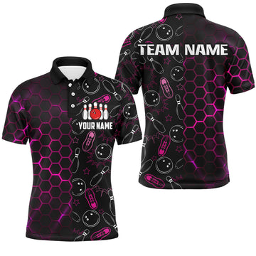 Personalised Camo Bowling Jersey Polo Shirt for Men Q294