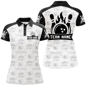 Camo Bowling Polo Shirt for Women Q123
