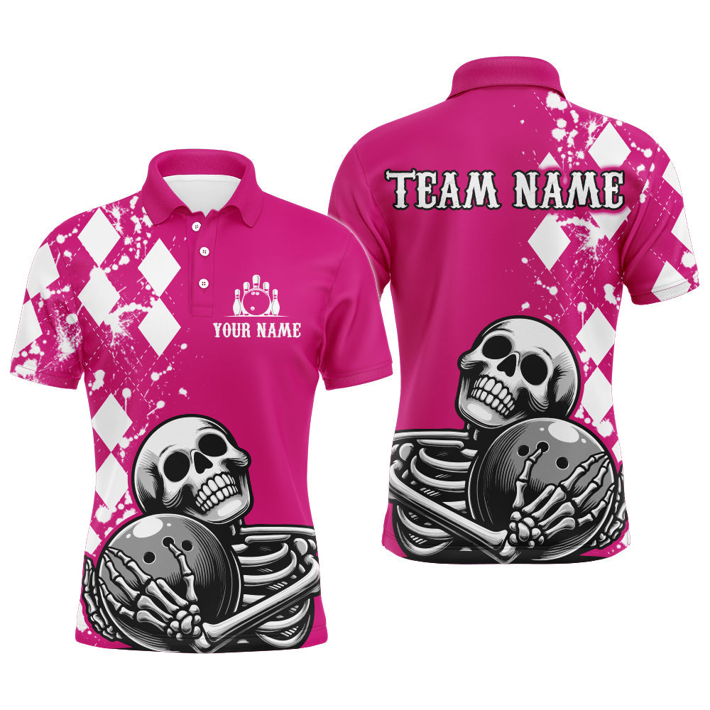 Men's Custom Bowling Polo Shirt Q293