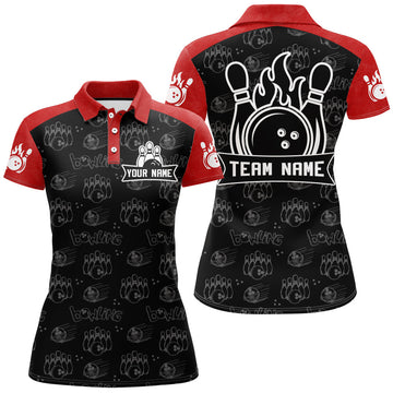 Camo Bowling Polo Shirt for Women's Team Q230