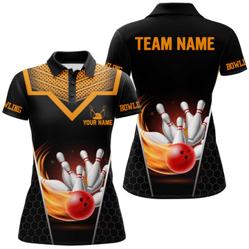 Women's Custom Bowling Polo Shirt Q79
