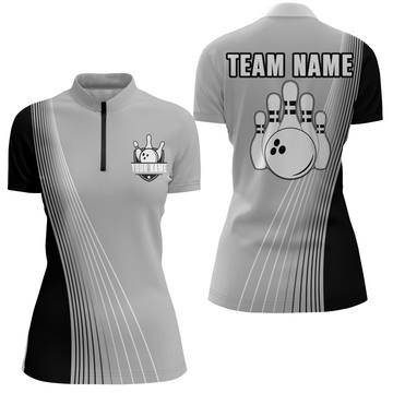 Camo Bowling Quarter-Zip Jersey for Women's Team Q233