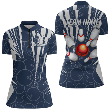 Women's Custom Bowling Quarter-Zip Jersey Q252