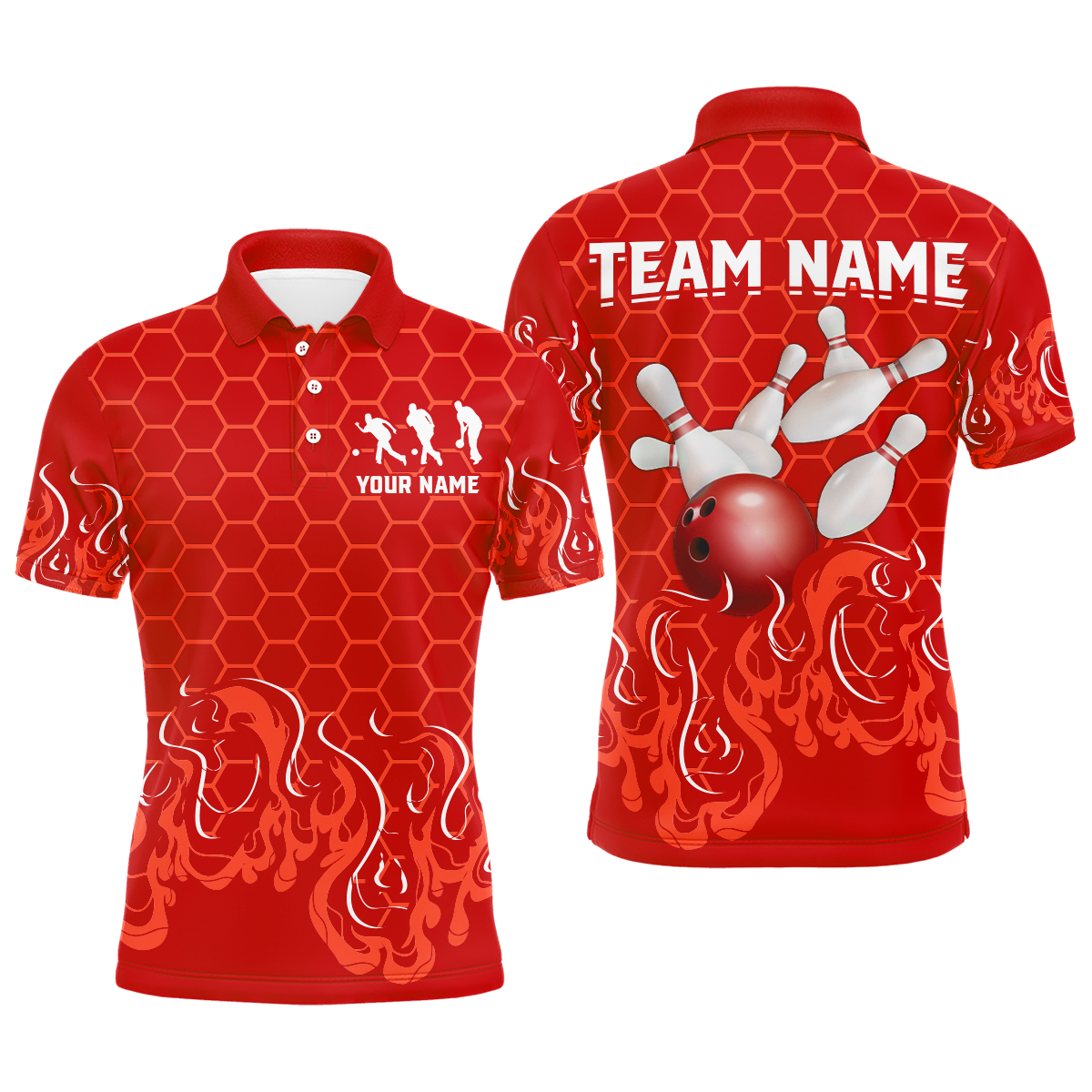 Men's Bowling Polo Shirt - Personalised Q406