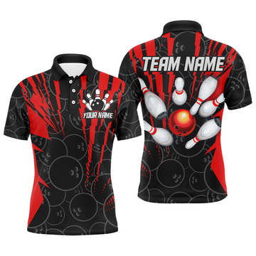 Men's Camo Bowling Polo Shirt Q415