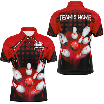 Men's 3D Bowling Team Polo Shirt Q423