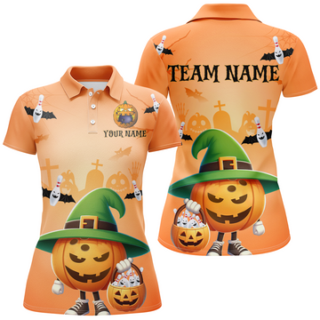 Personalised Halloween Bowling Polo for Women Q424