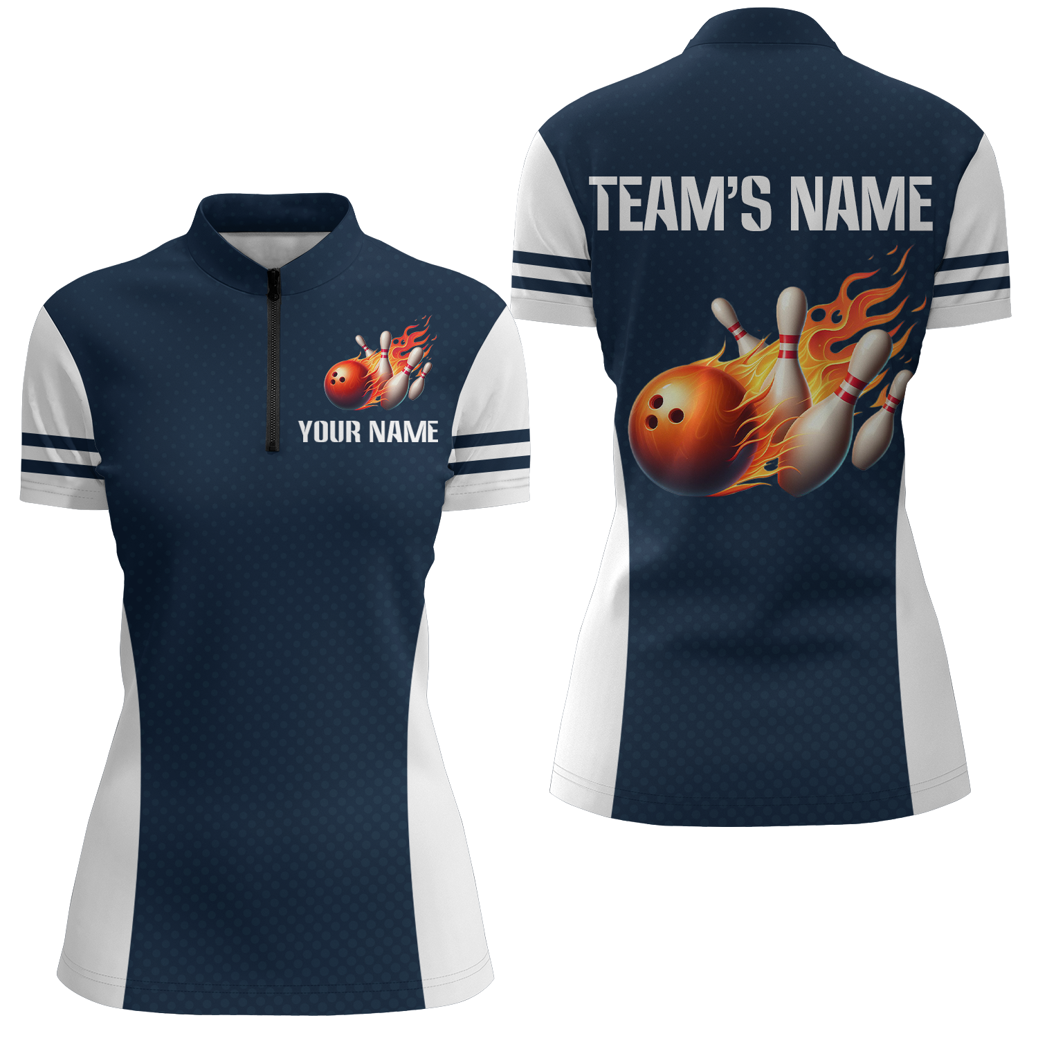 Custom Women's Bowling Quarter-Zip Shirt Q213