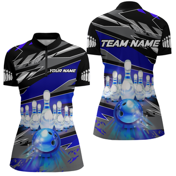 Women's Personalised Bowling 1/4 Zip Jersey Q267