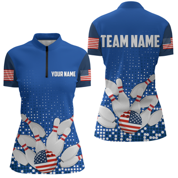 Navy Women's Bowling Team Quarter-Zip Shirt Q271271