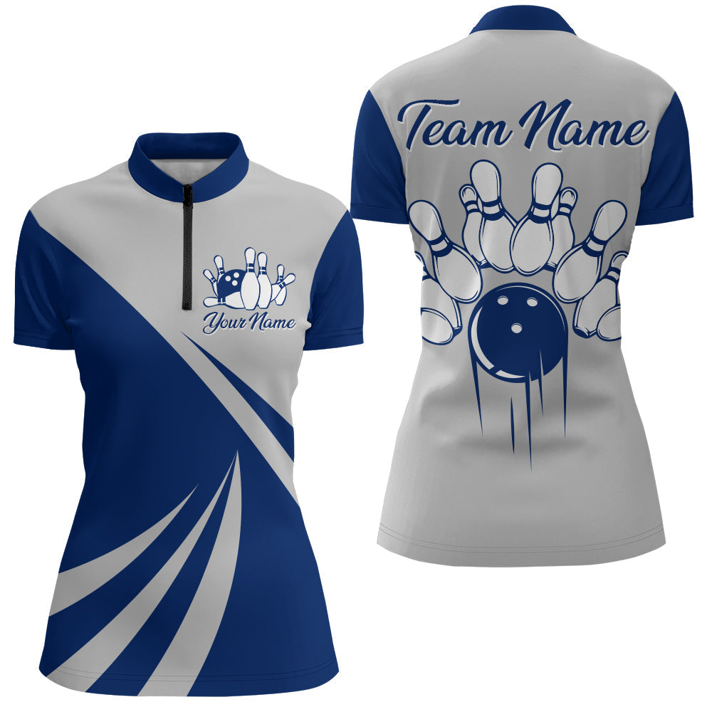 Custom Women's Bowling Quarter-Zip Jersey Q12