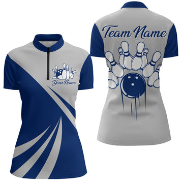 Custom Women's Bowling Quarter-Zip Jersey Q12